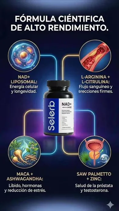 Selerb NAD+: Máxima Vitalidad y Rendimiento Masculino